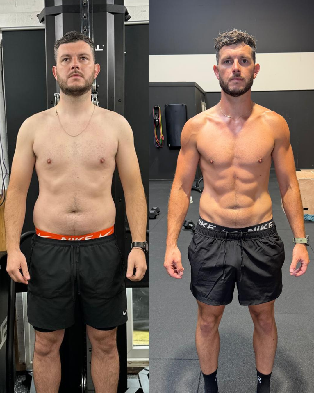 Before and after — Dean, 90 days