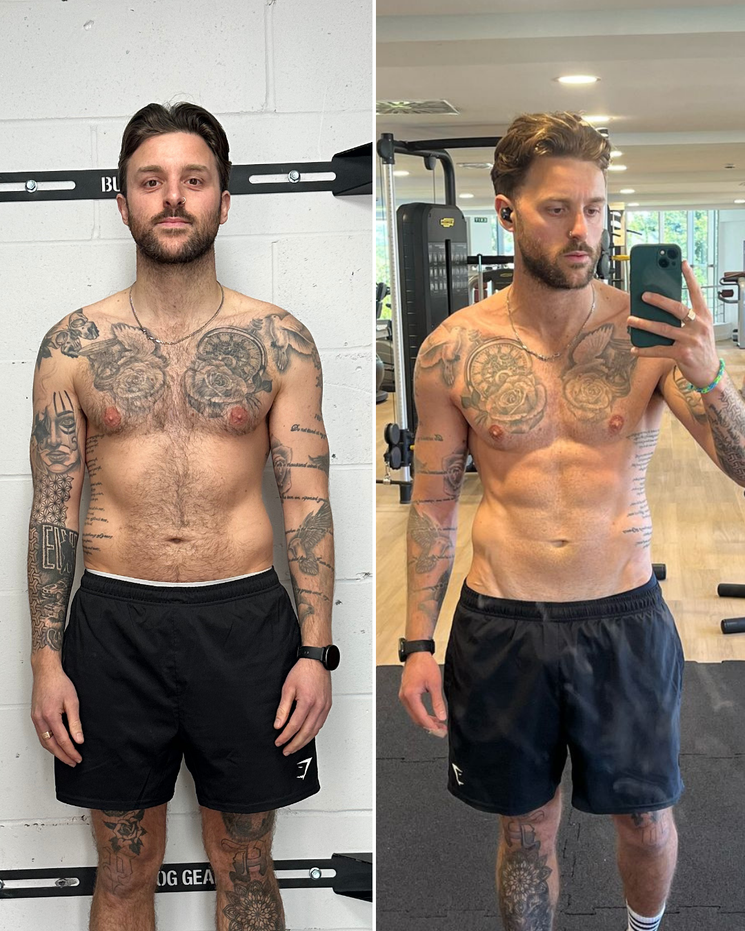 Before and after — Jamie, 90 days